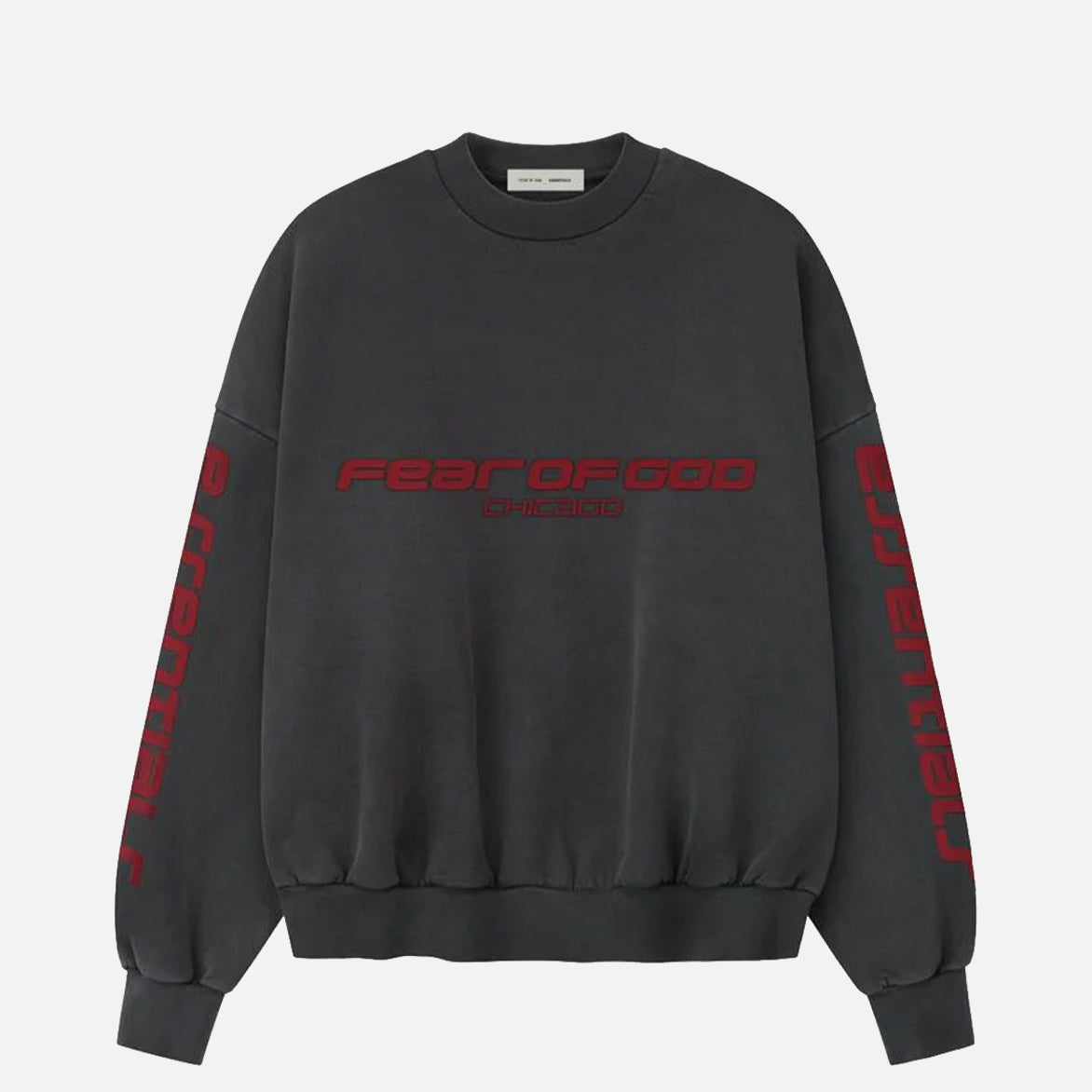 HEAVY FLEECE CROPPED RELAXED SWEATSHIRT - IRON GREY