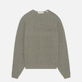 SIGNATURE WAFFLE 90`S CREWNECK SWEATER - CONCRETE HEATHER