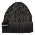 Washed Cable Beanie Black