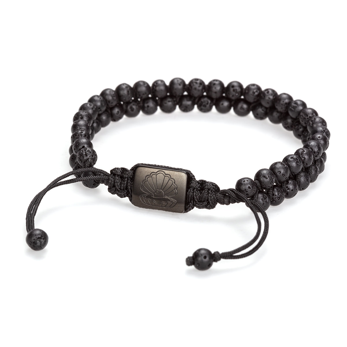 Doub Bead Bracelet Grey