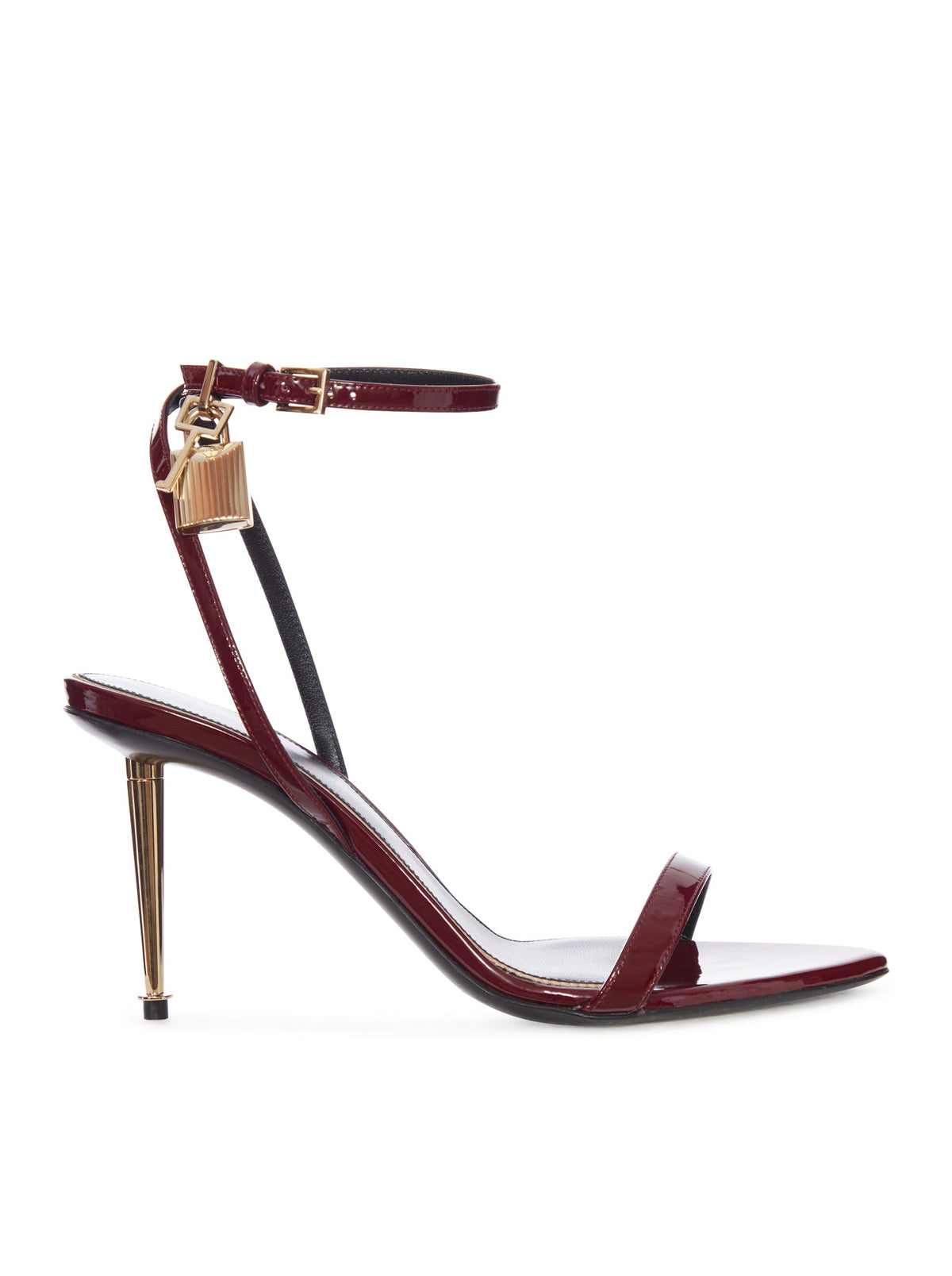 SANDALI IN VERNICE CON TACCO ALTO A STILETTO