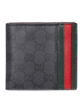 PORTAFOGLIO BI-FOLD CON FESSURE PER CARTE CON NASTRO WEB