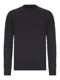 MAGLIONE GIROCOLLO IN MAGLIA A TRECCE