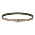 (WMNS) Gucci 26 Reversible GG Marmont Thin Belt 'Beige Khaki'  847132-FAFGJ-9778