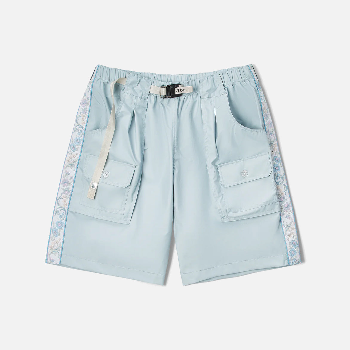 WATERPROOF NYLON TAFFETA SPRING SHORTS - LIGHT BLUE