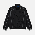 QUARTER ZIP TRACK JACKET - BLACK