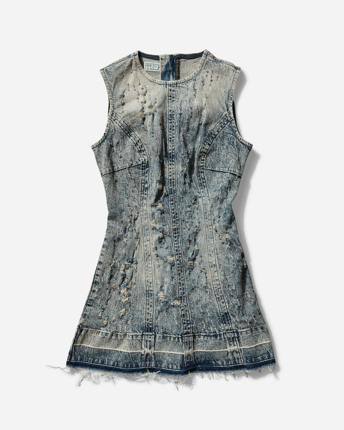 Women's Distressed Mini Dress Flight Sanded Wash