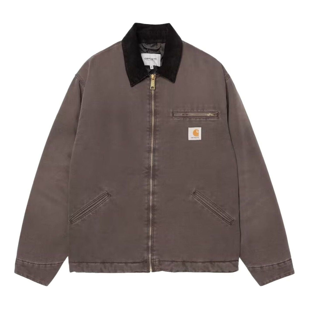 Carhartt WIP OG Detroit Jacket 'Tobacco Black Stone Canvas' I035614-1YL-4O