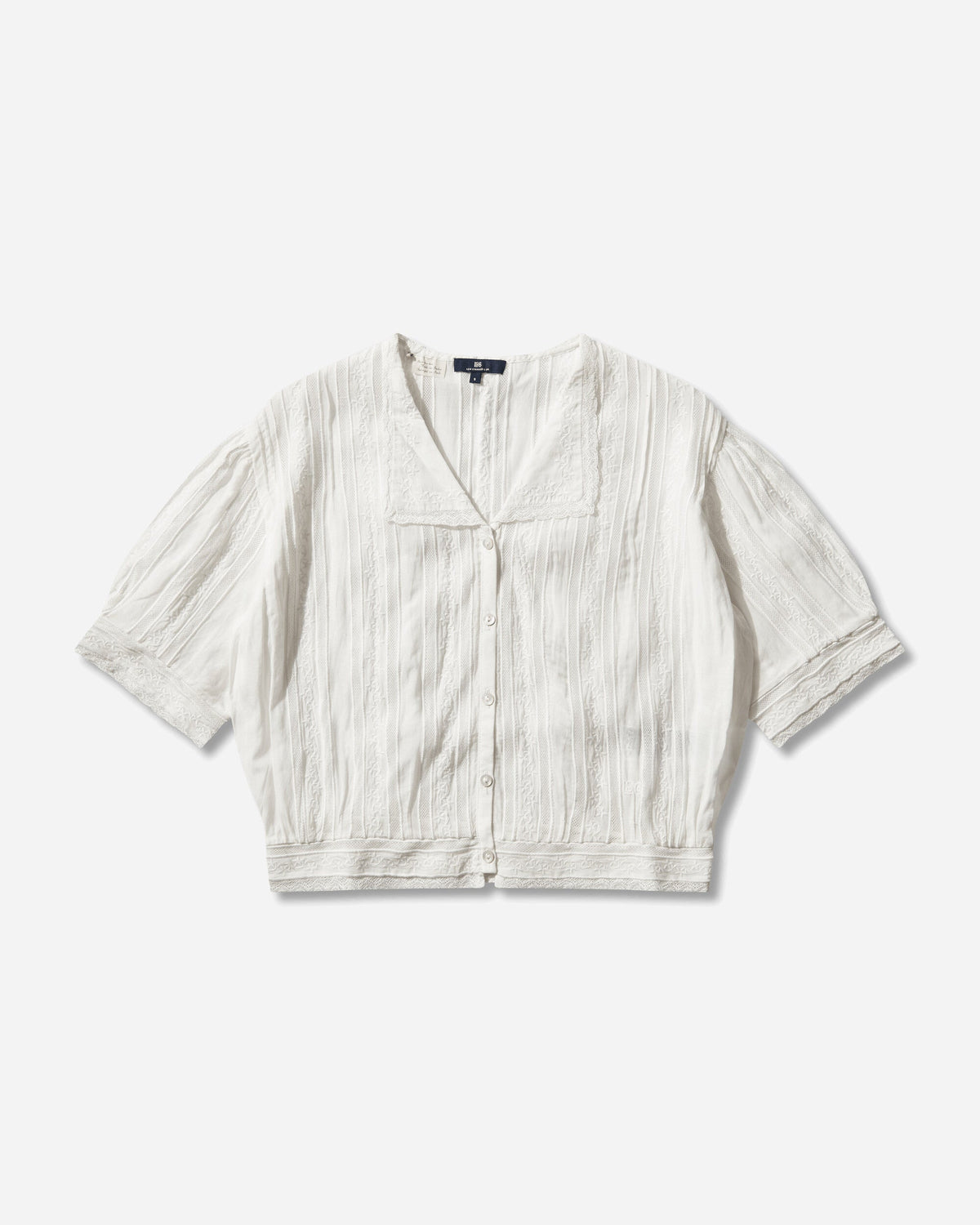 Women's Blue Tab Bandit Blouse White