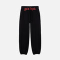 WAIST LOGO SWEATPANTS - BLACK / RED