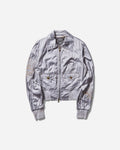 Women's Fish Embroidery Satin Jacket Lilac