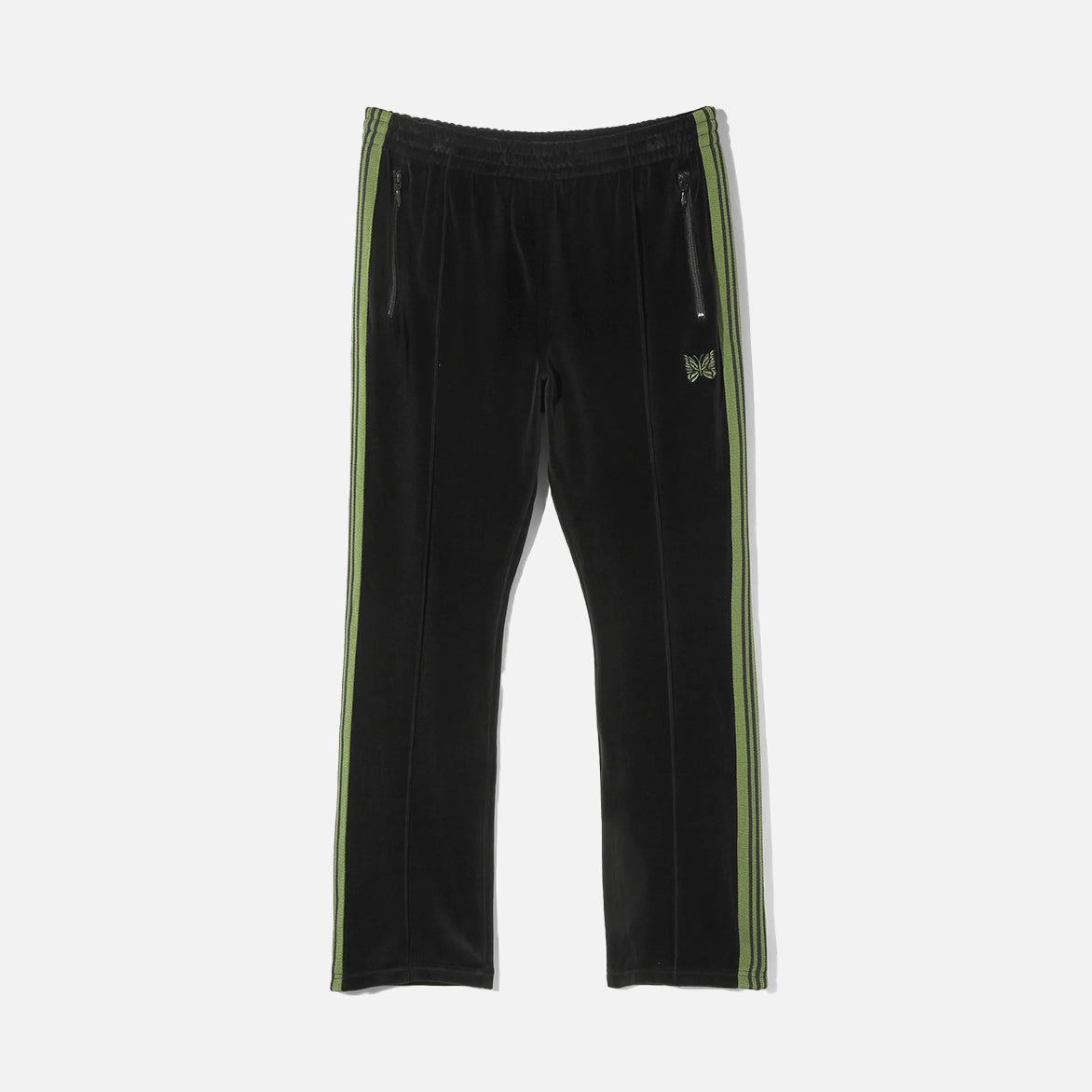 NARROW TRACK PANT - C/PE VELOUR - BLACK