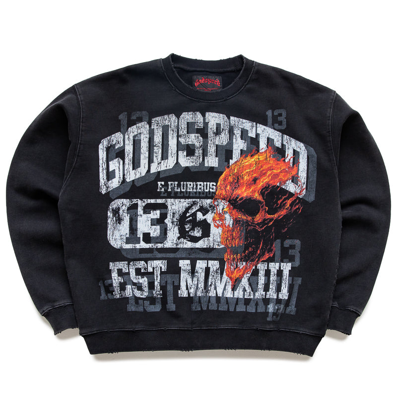 Godspeed New York Seeing Double Sweatshirt - Black Wash