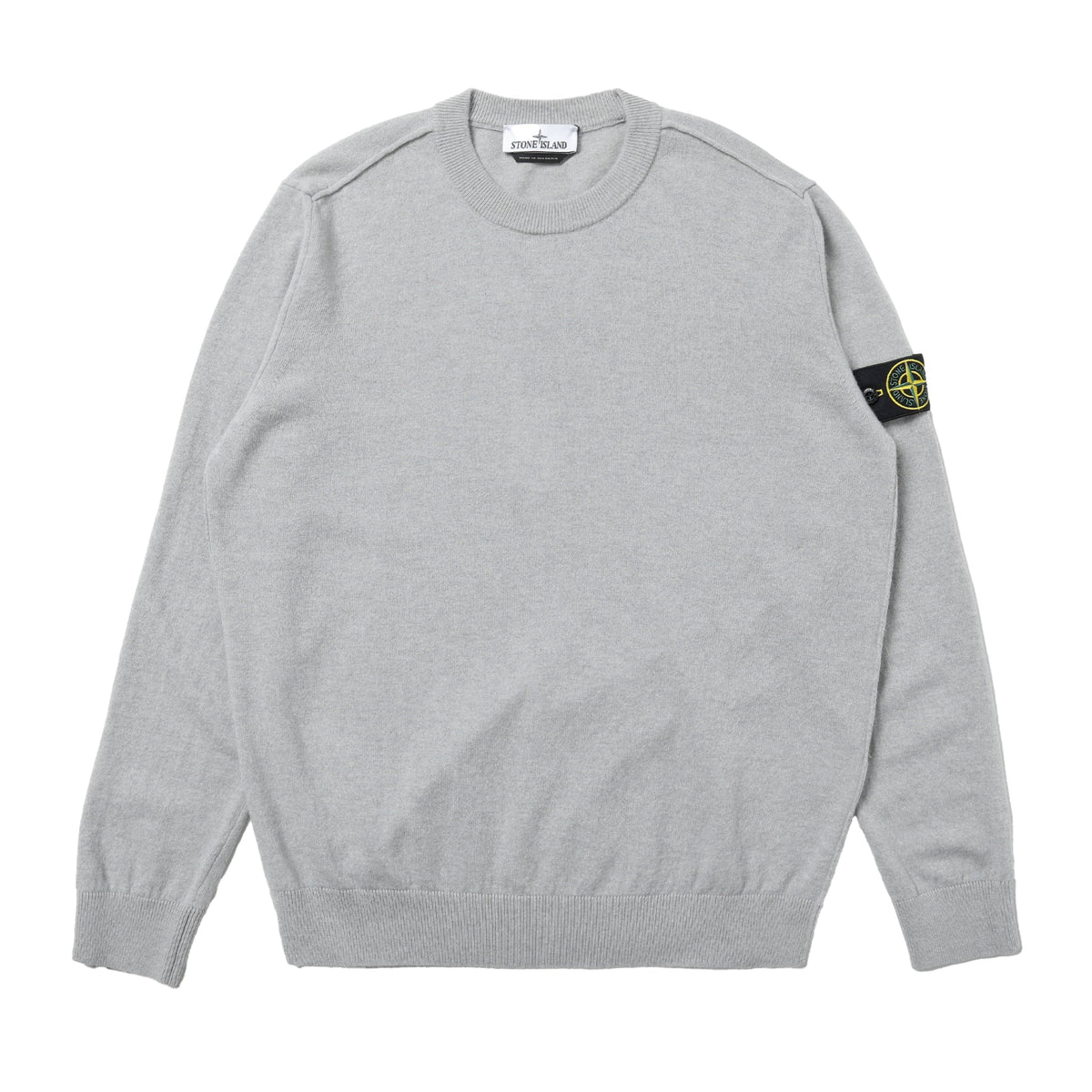 Stone Island Light RWS Geelong Wool Sweater Melange Pearl Grey