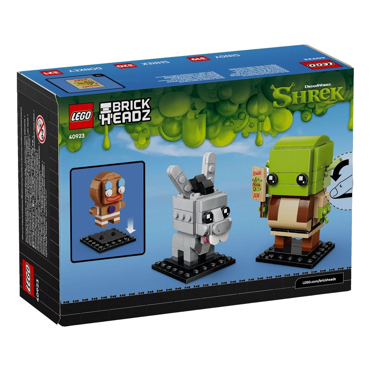 LEGO BrickHeadz Shrek Donkey & Gingy Figures 40923
