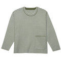 Infant & Toddler Boys Green Striped Sweater with Pocket