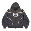 Balenciaga Unity Sports Icon Biker Zip-Up Hoodie Oversized 'Black White' 790359TQVM21070