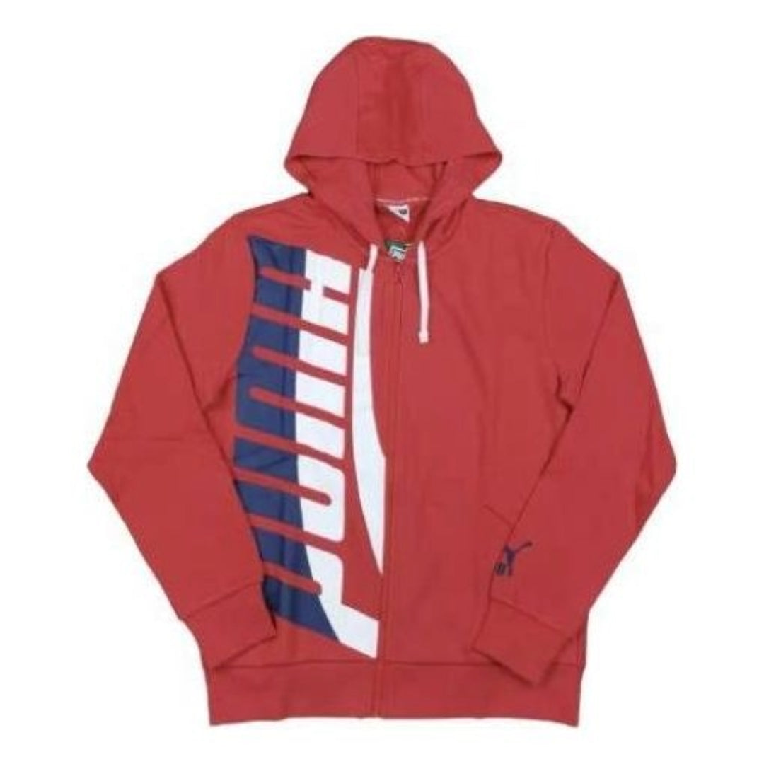 PUMA Casual Hooded Zip-Up Sweatshirt 'Red White Blue' 577648-12