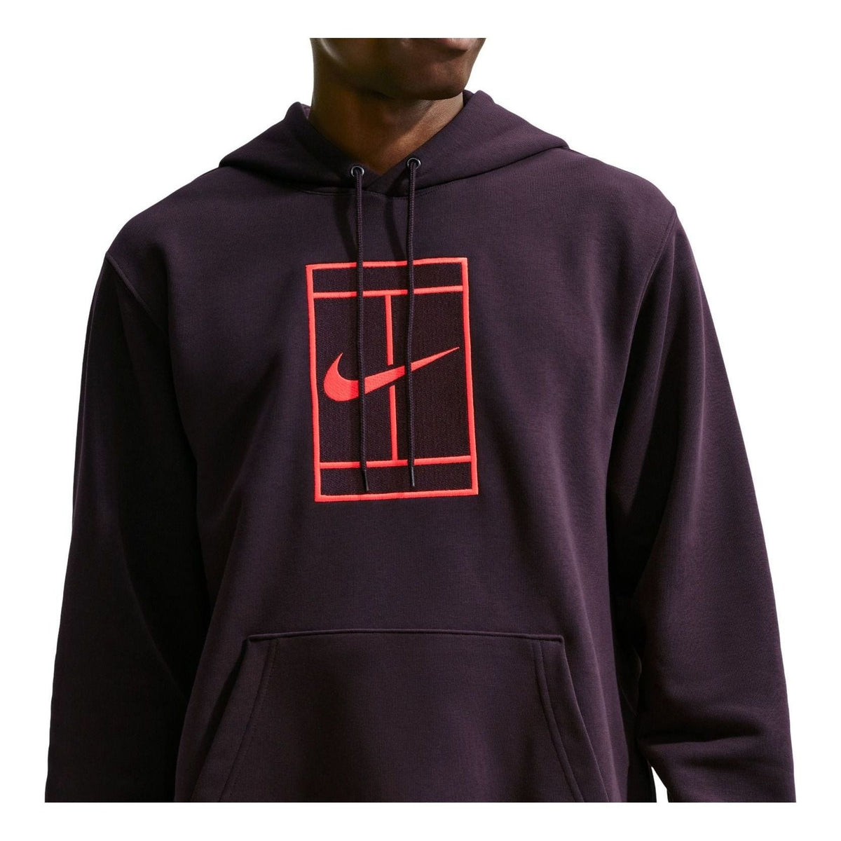 Nike Court Slam Dri-FIT Fleece Hoodie 'Burgundy Ash Bright Crimson' IM6637-647