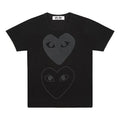 (WMNS) COMME des GARCONS PLAY Double Hearts T-Shirt 'Black' AZ-T193-051-1