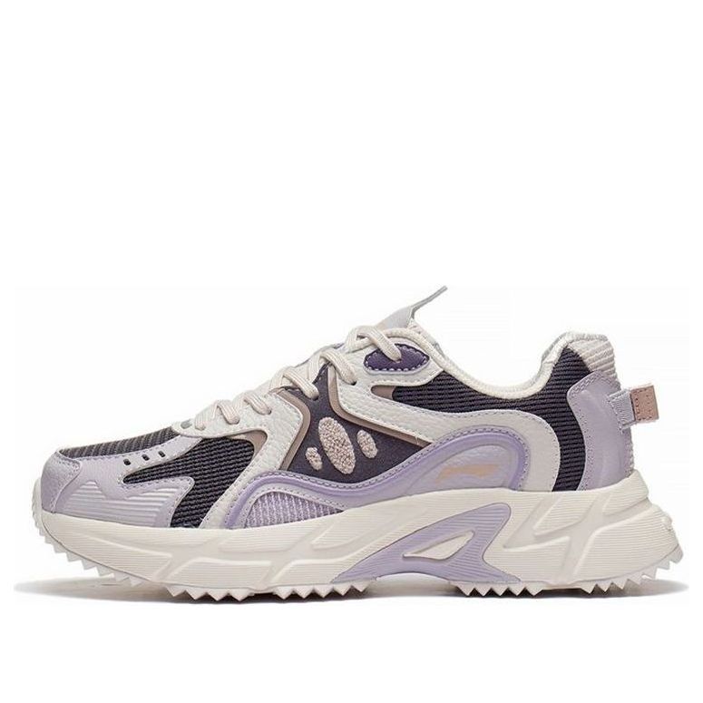 (WMNS) Li-Ning Casual Lightweight Low-Top Sneakers 'Beige Purple' ARLS022-3