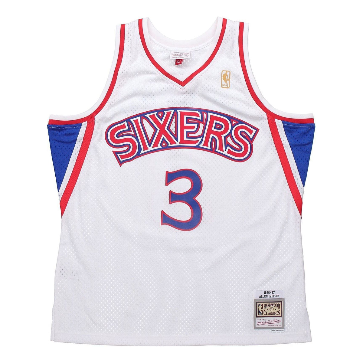 Mitchell & Ness x NBA Philadelphia 76ers 1996-97 Home Swingman Jersey 'Allen Iverson 3' SMJYGS18198-P76WHIT96AIV