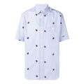 Men's KENZO SS21 Embroidered Short Sleeve Shirt Blue F955CH5261FH-64