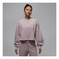 (WMNS) Air Jordan Flight Fleece Mid-Length Crew Neck Sweatshirt 'Particle Rose Red' IF1007-627