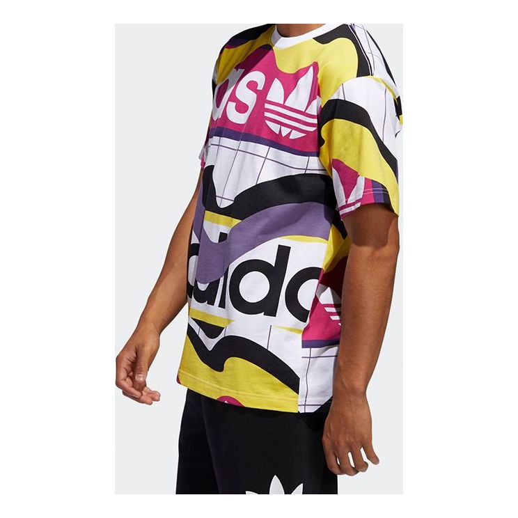 adidas originals Casual Sports Round Neck Short Sleeve White FM1553