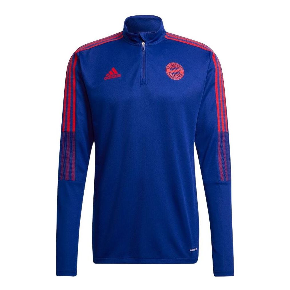 adidas Stripe Half Zipper Logo Solid Color Jacket Blue HA2541