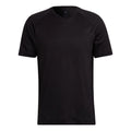 Men's adidas Solid Color Round Neck Pullover Sports Short Sleeve Black T-Shirt HC4433