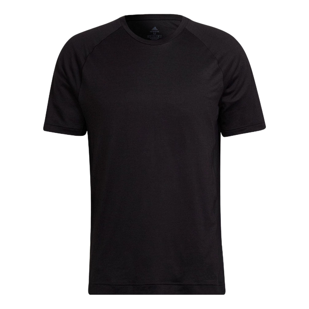 Men's adidas Solid Color Round Neck Pullover Sports Short Sleeve Black T-Shirt HC4433