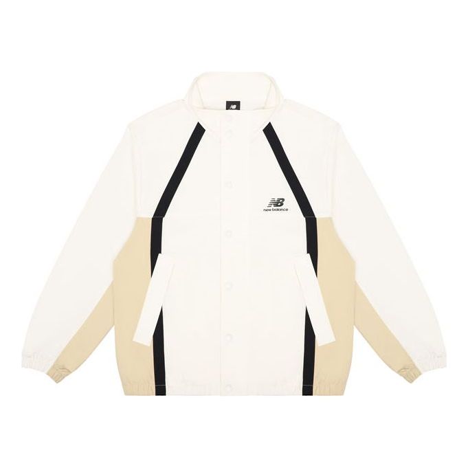 New Balance Men's New Balance Casual Sports Breathable Woven Jacket White AMJ13358-IV