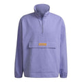 adidas originals Quarter Zip Casual Sports Half Zipper Hooded Jacket Purple HB1822