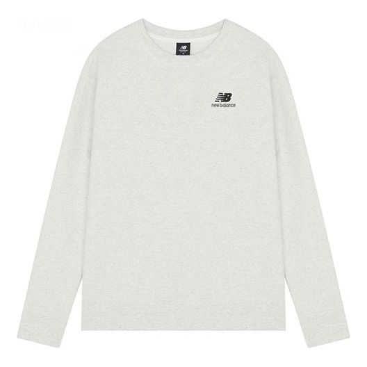 New Balance Embroidered Logo Sports Round Neck Pullover Light Grey UT21501-SAH