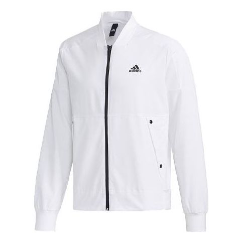adidas O2 JKT 3S Bomb Casual Sports Jacket White EH3774