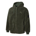 PUMA lamb's wool hooded Stay Warm Windproof logo Jacket Dark Green 535066-64