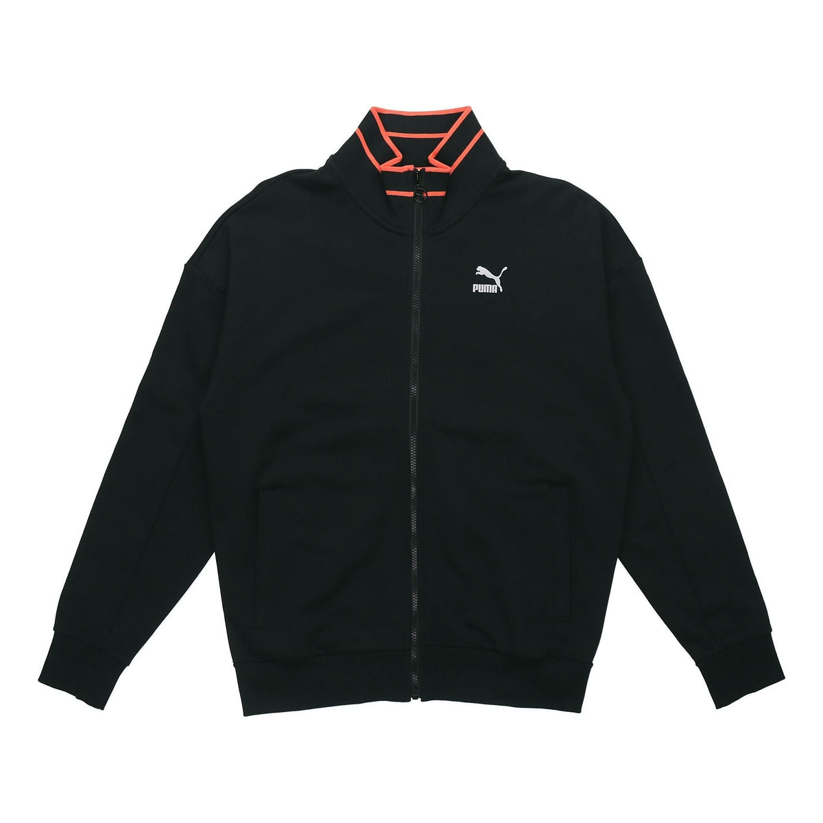 PUMA TFS Stand Collar Zipper Casual Sports Black 597343-01