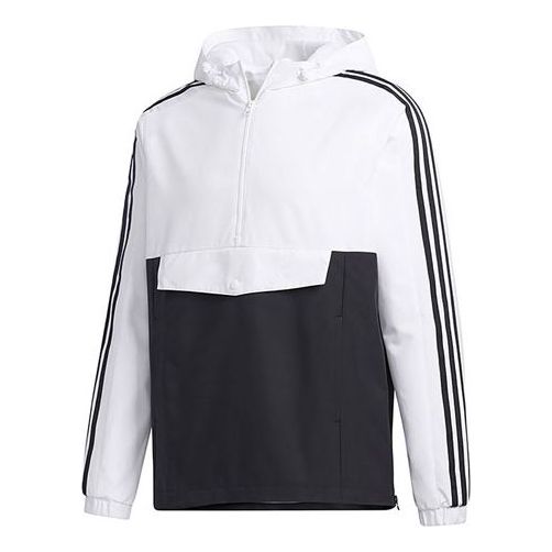 adidas neo Windproof Casual Sports Hooded Jacket White GJ8951
