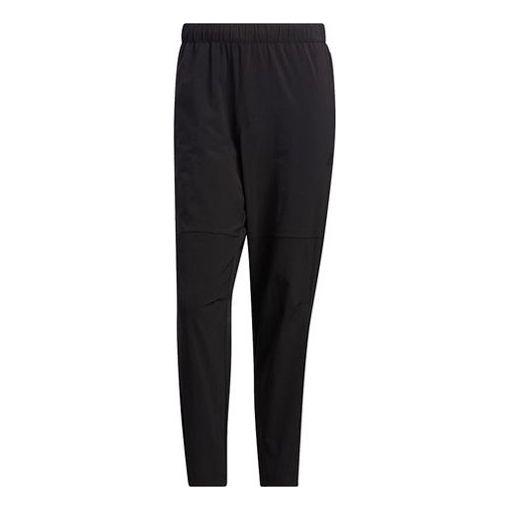 Men's adidas Solid Color Casual Woven Sports Pants/Trousers/Joggers Autumn Black HM2970
