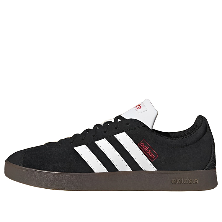 adidas VL Court Lifestyle Skate Shoes 'Black White Gum' HQ1801