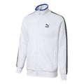PUMA Stand Collar Colorblock Logo Casual Jacket White 598135-02
