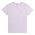 Levis Casual Solid Color Round Neck Short Sleeve Purple 85313-0013