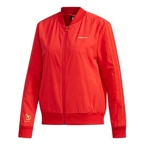 (WMNS) adidas neo JKT Casual Sports Jacket Red DZ7606