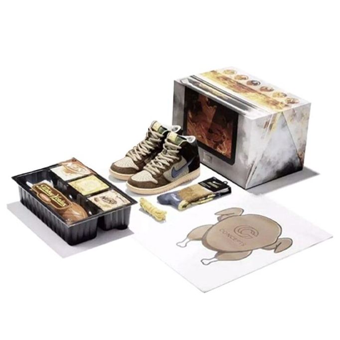 Nike x Concepts SB Dunk High Pro QS Mallard 'Brown Green' DC6887-200-S-BOX