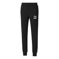 PUMA Pinstripe Casual Fleece Lined Long Pants Black 530178-01