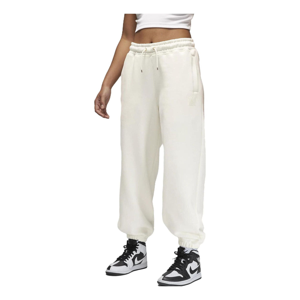 (WMNS) Air Jordan Flight Fleece Trousers 'White' FB5114-133