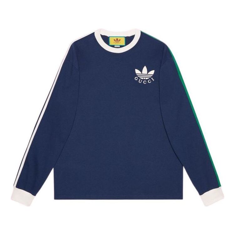 Gucci x adidas Cotton Jersey T-Shirt 'Dark Blue' 700506-XJEKO-4622
