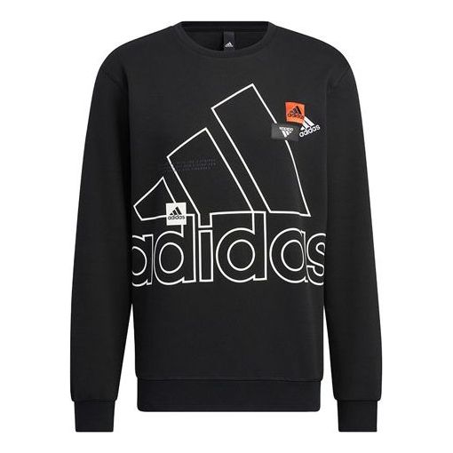 Men's adidas Mh Bp3 Crew Athleisure Casual Sports Logo Round Neck Autumn Black HP1431
