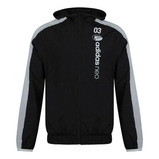 adidas neo Casual Windproof Sports Jacket Black GK1515